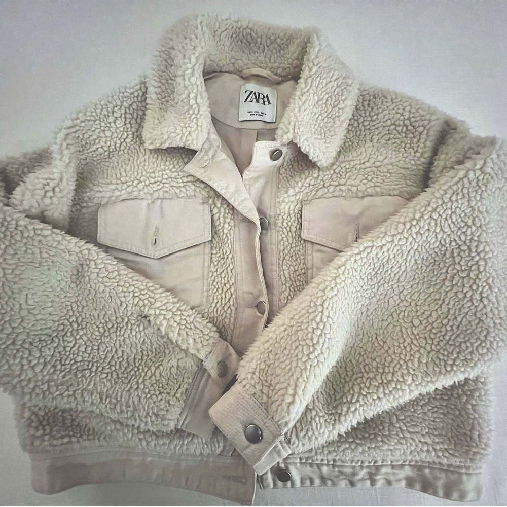Zara Sherpa Denim Jacket!